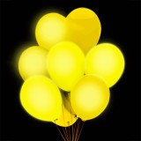 Bales de LED Iluminados Amarelo Liso 5pcs