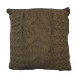 Capa de Almofada Crochet de L Marrom