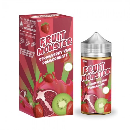 Essencia Vape Fruit Monster Strawberry Kiwi Pomegranate 6mg 100ml