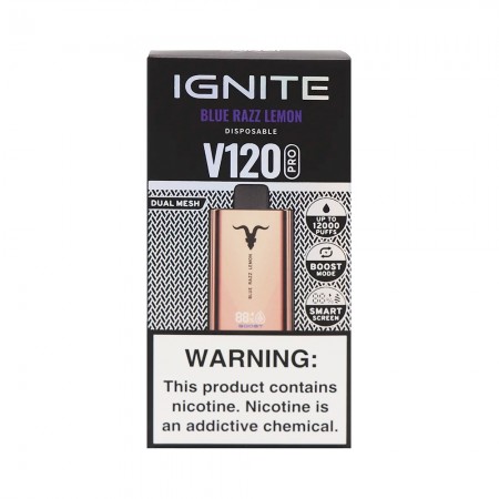 Dispositivo Descartavel Ignite V120 PRO 12000 Puffs Rose Gold Blue Razz Lemon