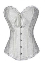 Corset Apricot Branco + Calcinha (XS)