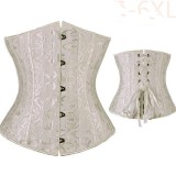 Corset Espartilho Icandy Beauty 6388 Branco S com Calcinha