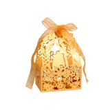 Caixas de Lembrancinhas para Festa Noivos T12 Dourado 25pcs