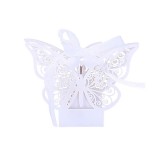Caixas de Lembrancinhas para Festa Borboleta T16 Branco 25pcs