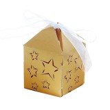 Caixas de Lembrancinhas para Festa Estrela T42 Dourado 25pcs