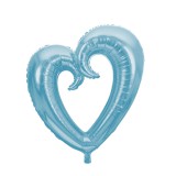 Balo para Festas Corao Vazado Azul YSBLY24