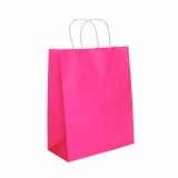 Sacola de Papel Tamanho Mdio Fcsia