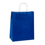 Sacola de Papel Tamanho Mdio Azul
