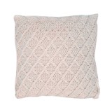 Capa de Almofada Croch Quadriltero Beige