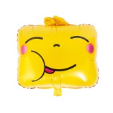 Balo para Festas Cuadrado Cartoon Comic Face Amarelo
