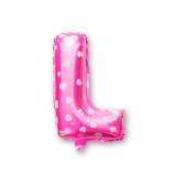 Balo Letra L Pink 16 Polegadas