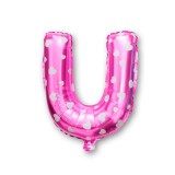 Balo Letra U Pink 16 Polegadas