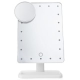 Espelho com Led Cuadrado Branco + 1 Redondo