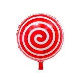 Balo para Festas Pirulito Espiral Vermelho Branco
