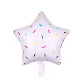 Balo para Festas Estrela Branco com Confetes