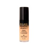 Base Corretivo Milani CONCEAL + PERFECT 01A Creamy Nude