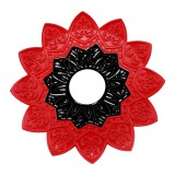 Prato Narguile EBS Flower Vermelho Preto