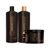 Kit Capilar Sebastian Dark Oil Shampoo 1L + Condicionador 1L + Mscara 500ml