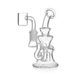 Bong de Vidro Herb OG183 Mini Rig Recycler 14cm