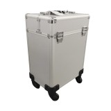 Maleta de Maquiagem com Rodas A-4114 Prata