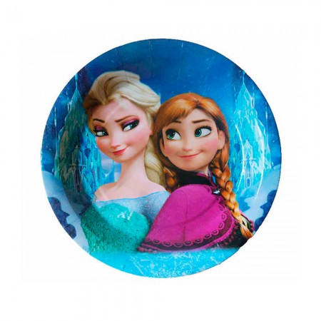 Anúncio: Pratos Descart Veis Frozen Para Festa 10 Unidades 18 X 18 Cm