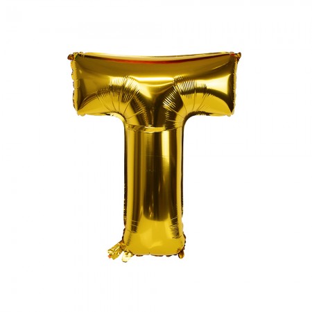 Anúncio: Bal O Para Festas Letra T T16 Dourado