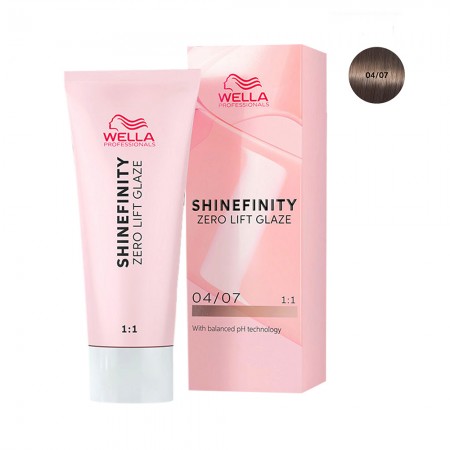 Anúncio: Tinte Wella Semi-Permanente Shinefinity Zero Lift Glaze 04/07 Medium Brown Natural