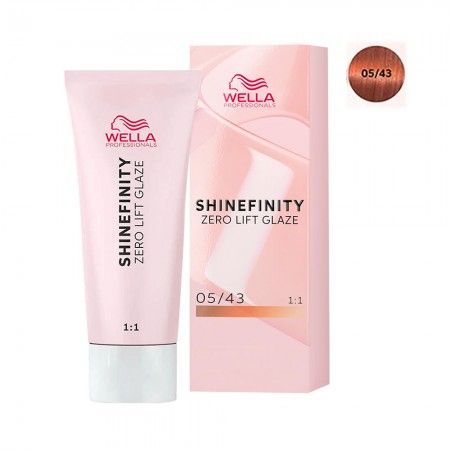 Anúncio: Tinte Wella Semi-Permanente Shinefinity Zero Lift Glaze 05/43 Light Brown Red Gold