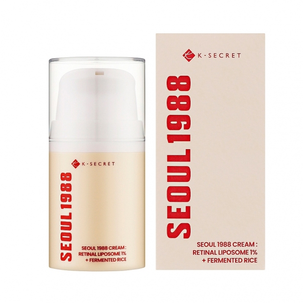 Anúncio: Creme Facial K-Secret Seoul 1988 Retinal Liposome 1% + Fermented Rice 50ml