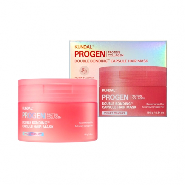 Anúncio: Mascara Capilar Kundal Progen Double Bonding Capsule Violet Muguet 180ml