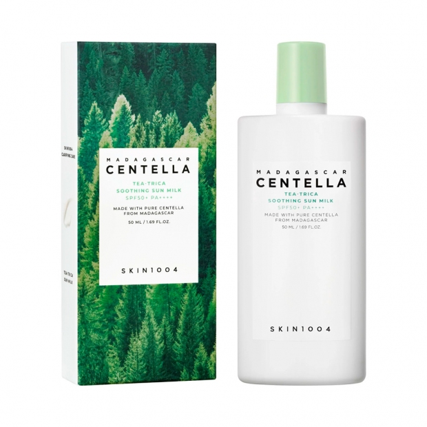 Anúncio: Protetor Solar SKIN1004 Madagascar Centella Tea-Trica Soothing Sun Milk SPF50+ PA++++ 50ml