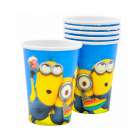 Copo de Papel Descart�vel para Festa Minions 10 Unidades