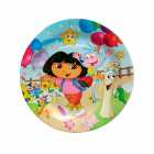 Pratos Descart�veis para Festa Dora 10 Unidades 18 x 18 cm