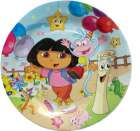 Pratos Descart�veis para Festa Dora 10 Unidades 23 x 23 cm