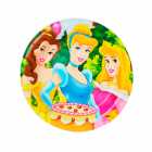 Pratos Descart�veis para Festa Princesas 10 Unidades 18 x 18 cm