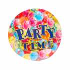 Pratos Descart�veis para Festa Party Time 10 Unidades 18 x 18 cm
