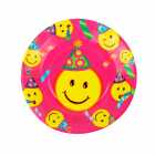 Pratos Descart�veis para Festa Smiley 10 Unidades 18 x 18 cm