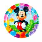 Pratos Descart�veis para Festa Mickey 10 Unidades 23 x 23 cm