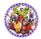 Pratos Descart�veis para Festa Super Her�is 10 Unidades 18 x 18 cm