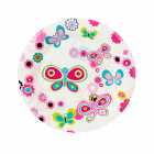 Pratos Descart�veis para Festa Borboleta 10 Unidades 18 x 18 cm