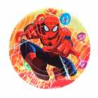 Pratos Descart�veis para Festa Homem Aranha 10 Unidades 23 x 23 cm