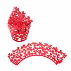 Kit Wraps para Cupcakes Trevo W08 Vermelho 25pcs