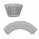 Kit Wraps para Cupcakes Cora��es W25 Cinza 25pcs