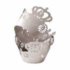 Kit Wraps para Cupcakes Carruagem W50 Prata 25pcs