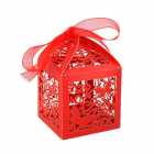 Caixas de Lembrancinhas para Festa Borboleta T03 Vermelho