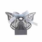 Caixas de Lembrancinhas para Festa Borboleta T16 Cinza 25pcs