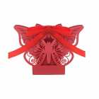 Caixas de Lembrancinhas para Festa Borboleta T16 Vermelho 25pcs