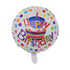 Bal�o para Festas Happy Birthday Pontos Coloridos