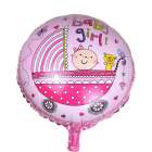 Bal�o para Festas Baby Girl Redondo Rosa