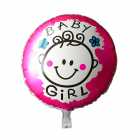 Bal�o para Festas Baby Girl Branco com Rosa